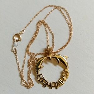 14k yellow gold Bahamas necklace